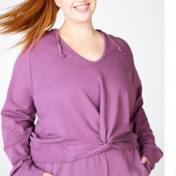 Fabletics Tops - FABLETICS - Sydney hooded sweatshirt women purple size 4X